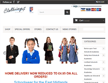 Tablet Screenshot of clothing4schools.com